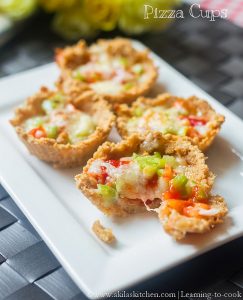 Pizza cups | Pizza cups using leftover bread
