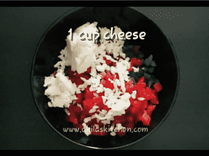 capsicum cheese paratha