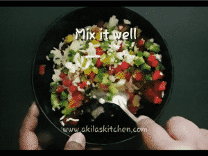 capsicum cheese paratha