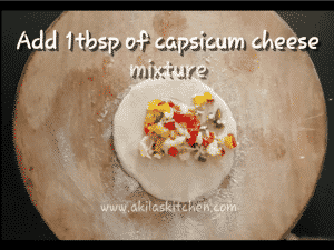 capsicum cheese paratha