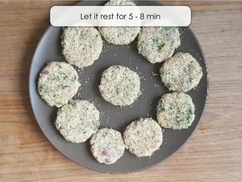 Cutlet using leftover rice