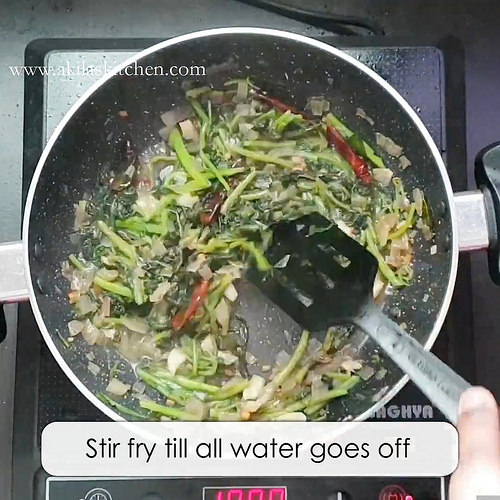 Keerai poriyal green leaves stir fry