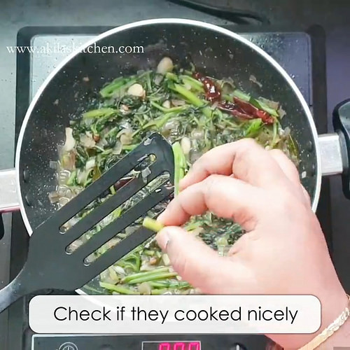 Keerai poriyal green leaves stir fry