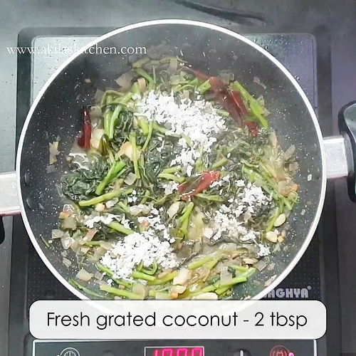 Keerai poriyal green leaves stir fry