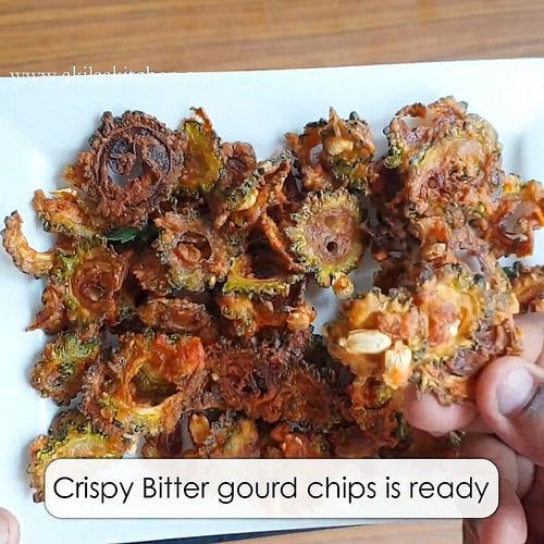 Crispy Bitter gourd chips | Pavakkai chips Ananda Bhavan Style recipe
