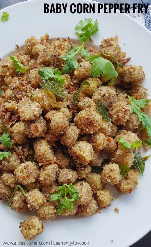 Baby Corn pepper fry