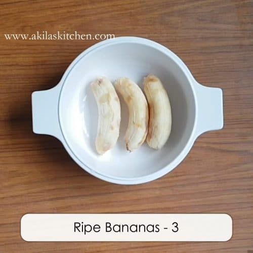Eggless banana pancake using wheat flour