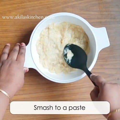 Eggless banana pancake using wheat flour