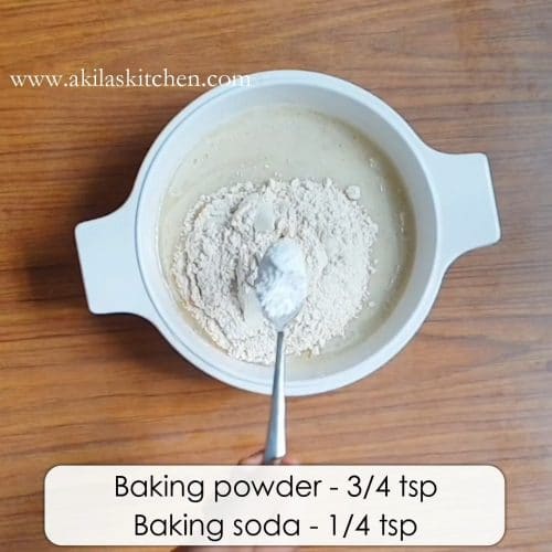 Eggless banana pancake using wheat flour