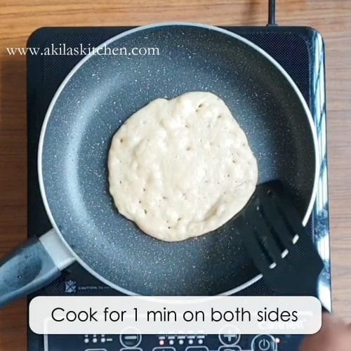 Eggless banana pancake using wheat flour