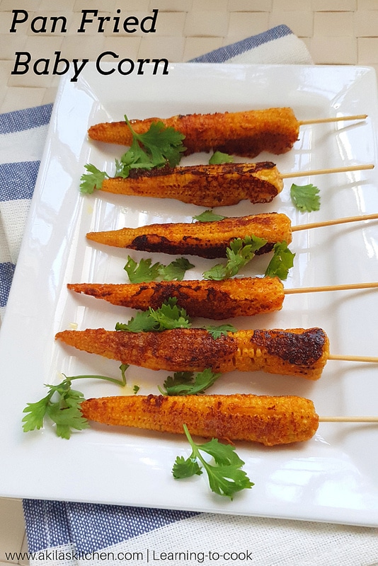 Pan Fried Baby Corn
