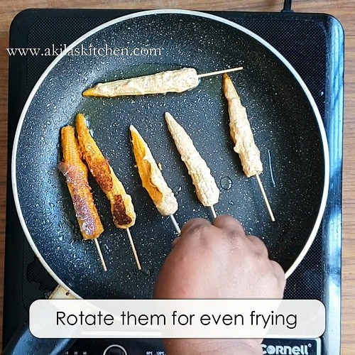 Pan fried baby corn