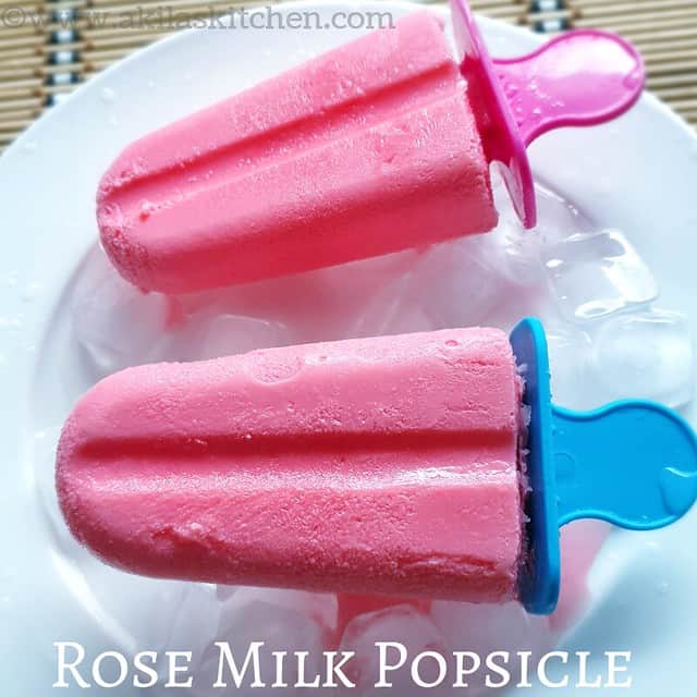 Rose milk popsicle