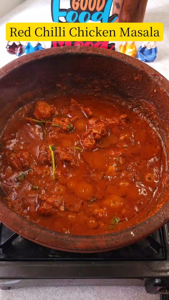 Red chilli chicken masala