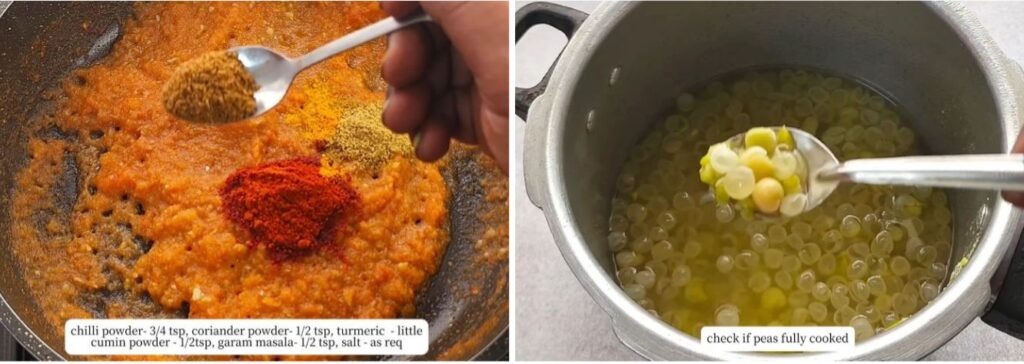 roadside green peas masala